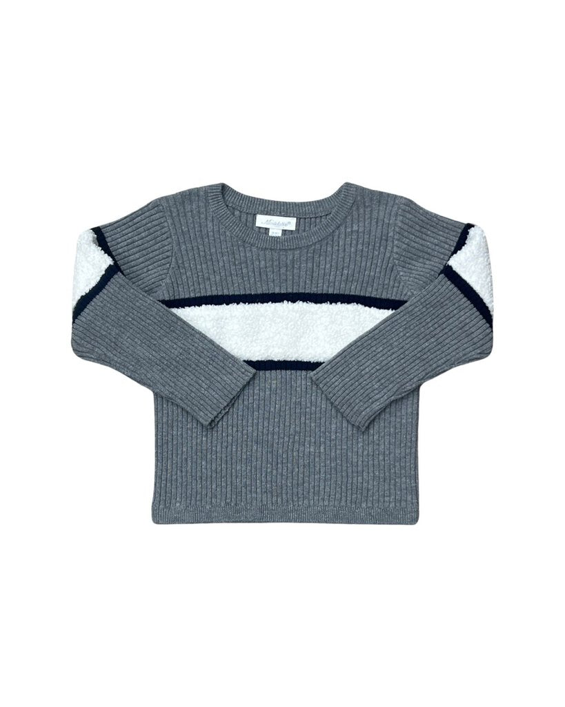 Rib Knit and Fleece Top