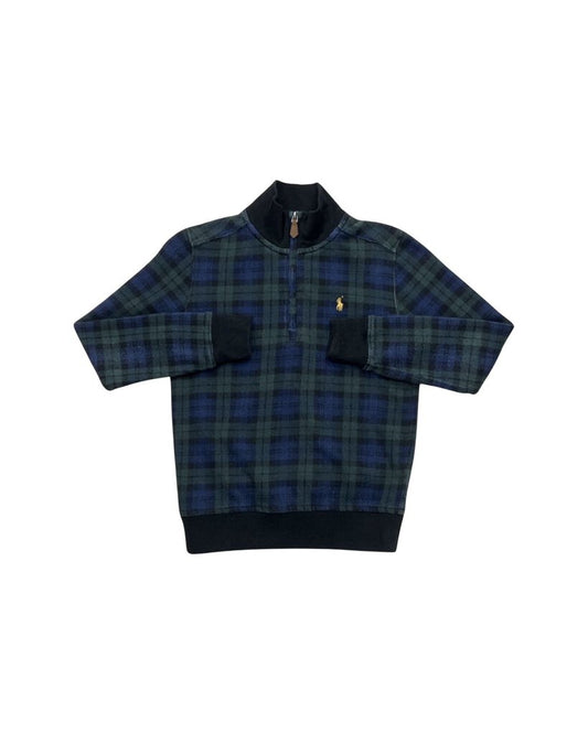 Plaid Quarter Zip Pullover