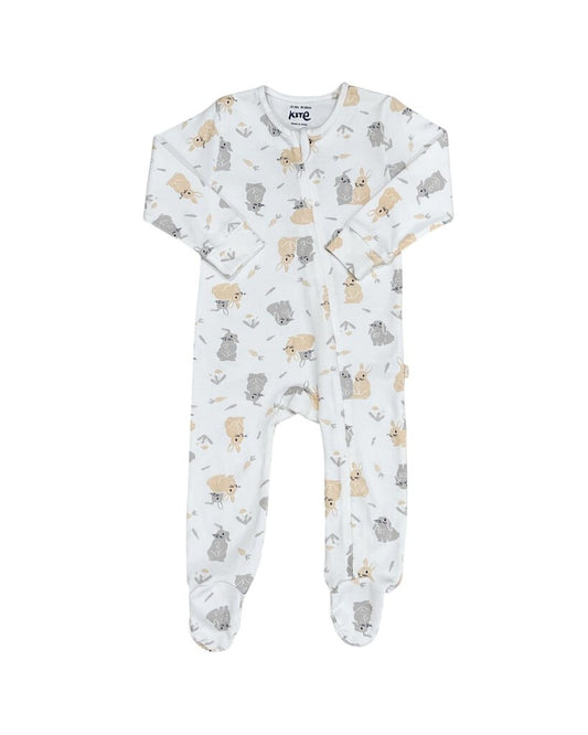 Bunny Print Footie