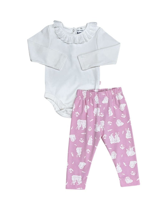 Eyelet & Bunny Print Set