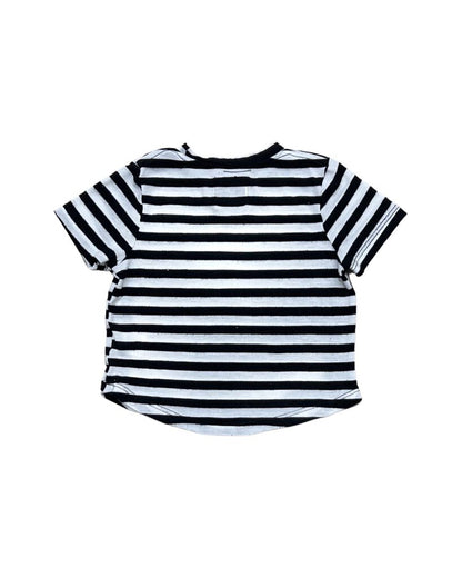 Striped Smiley Patch Tee