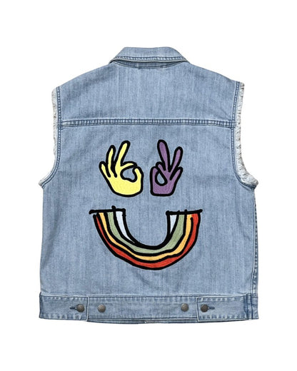 Retro Denim Gilet